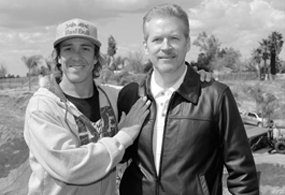Dr. Knight photographed with a professional athlete he treated.